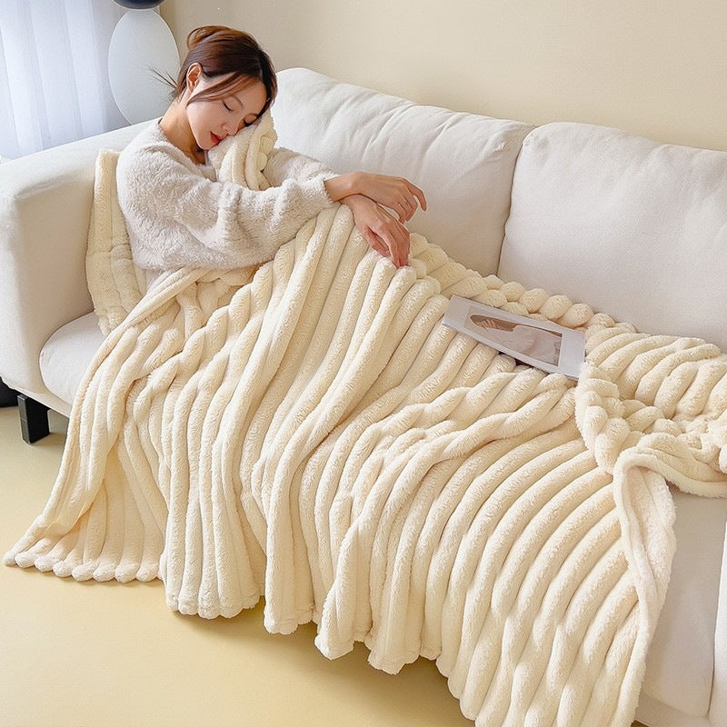 Coral fleece bed sheet blanket
