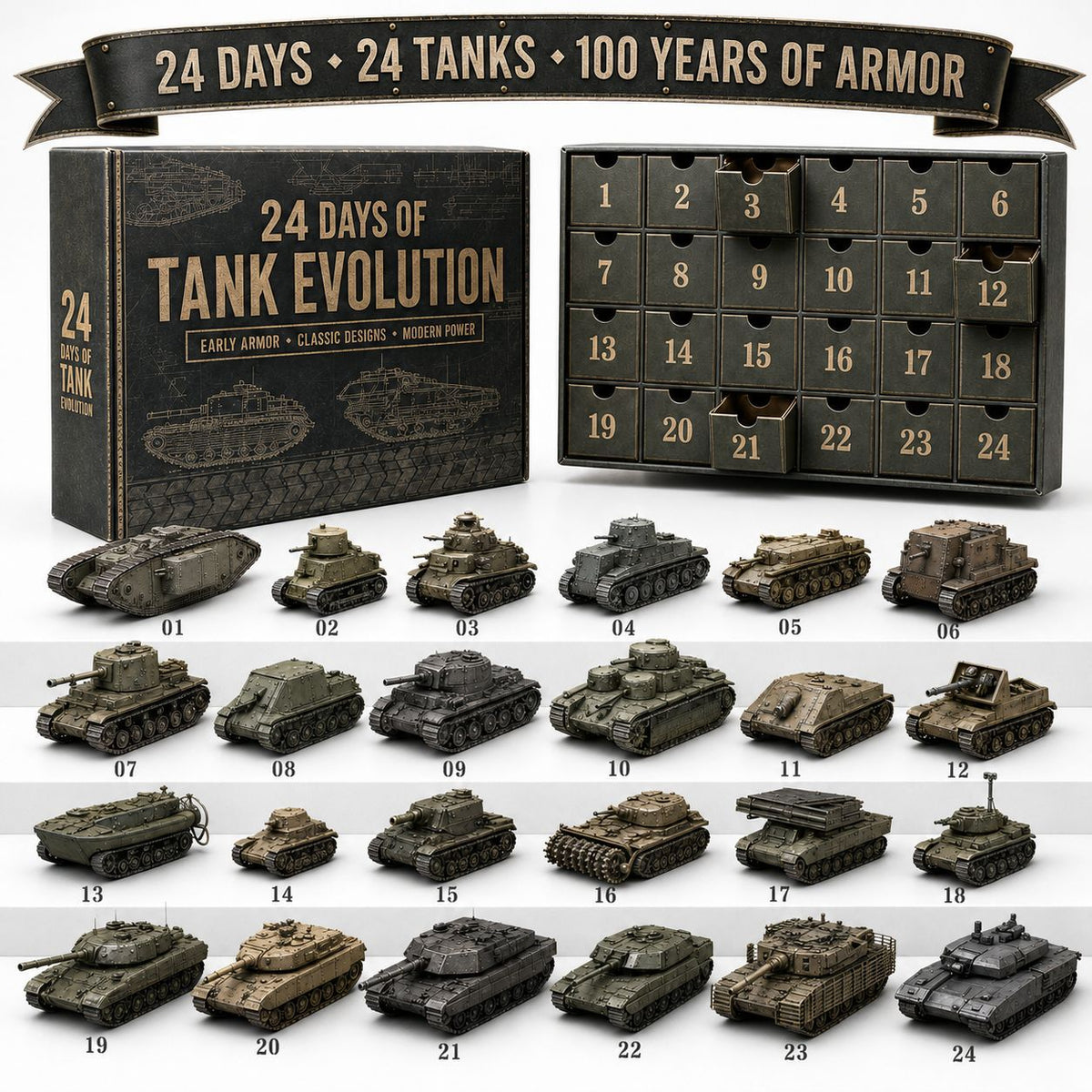 Aircraft Series Blind Box Advent Calendar Christmas Toy