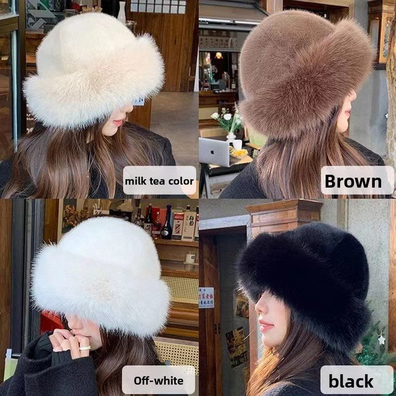 Lady's winter vacation cashmere hat teemdrop