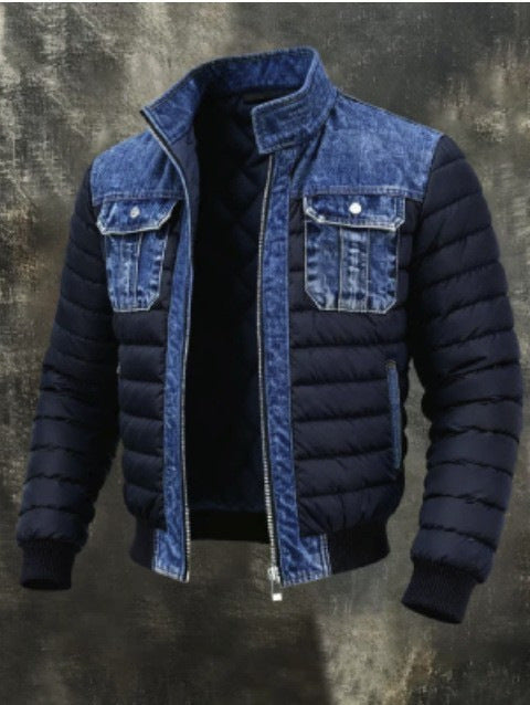 Men's Fleece Lined Hooded Zip Up Jacket Windproof Warm Winter Coat