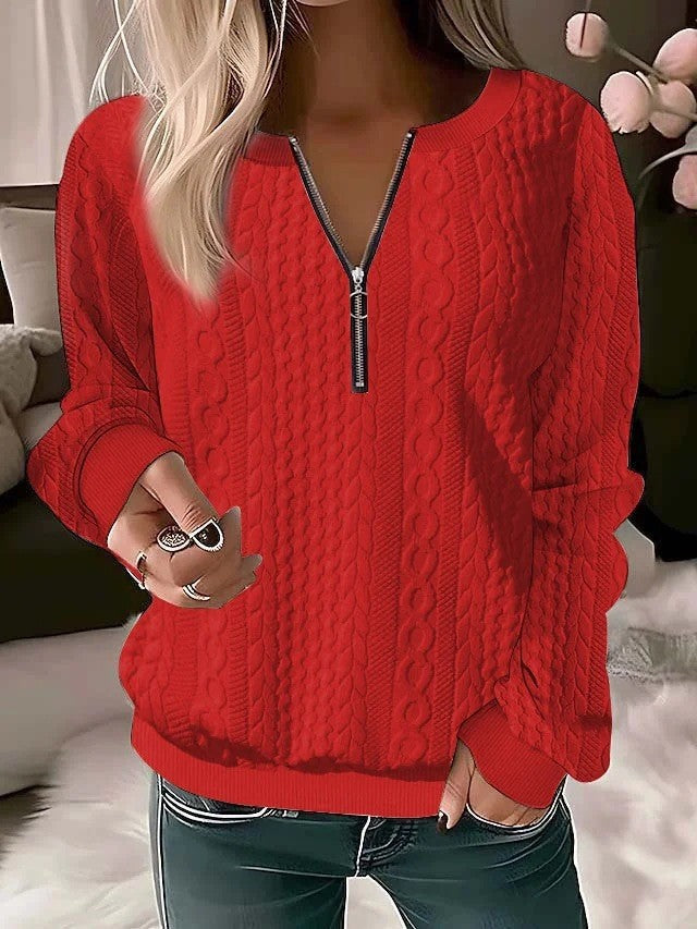 Women's Four-In-One Quilted Hooded Zipper Sweatshirt teemdrop