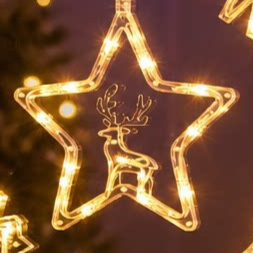 Christmas decoration star-shaped tree wreath luminous suction plate lamp