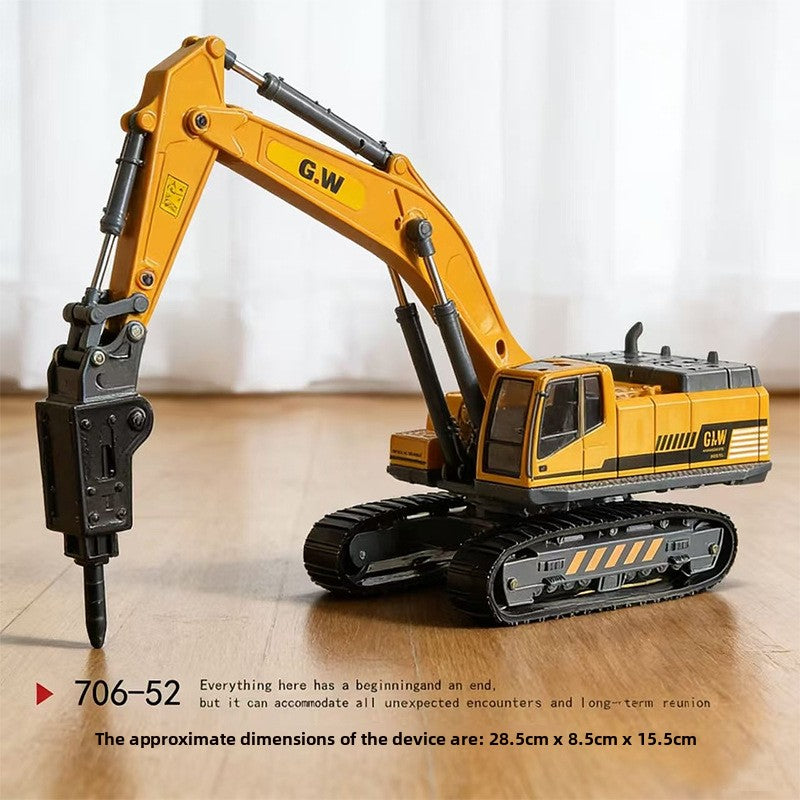 Alloy Construction Tower Crane Toy Vehicle with Movable Parts for Kids