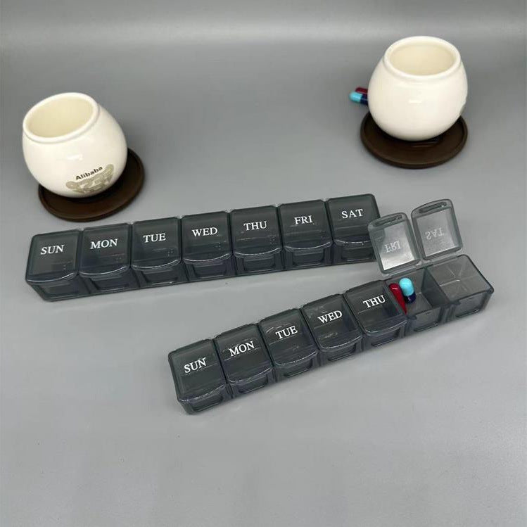Weekly Pill Organizer with 7 Compartments
