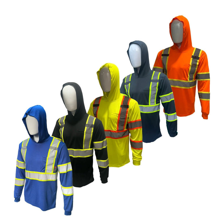 Unisex Quick-Dry Sun Protection Hooded Long Sleeve T-Shirt teemdrop