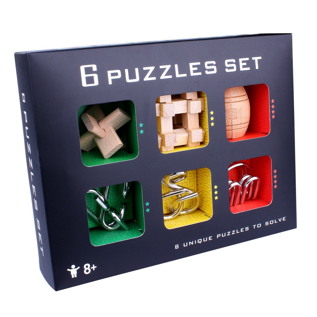 Nine-Link Puzzle Kongming Lock Intellectual Unlocking Brain Teaser Set for Kids teemdrop