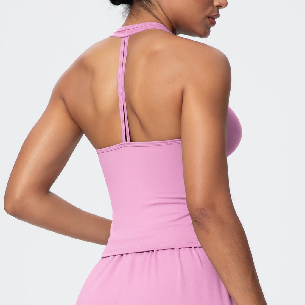 Ladies' stretchable breathable three-piece yoga set teemdrop