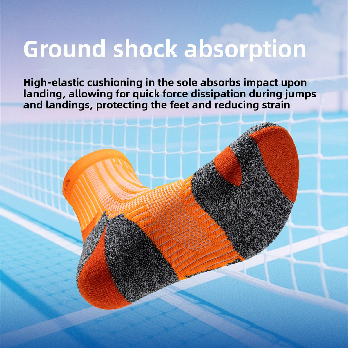 Thickened towel bottom anti-slip breathable quick-drying mid-foot tube socks teemdrop