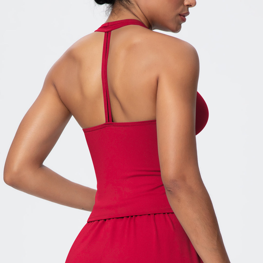 Ladies' stretchable breathable three-piece yoga set teemdrop