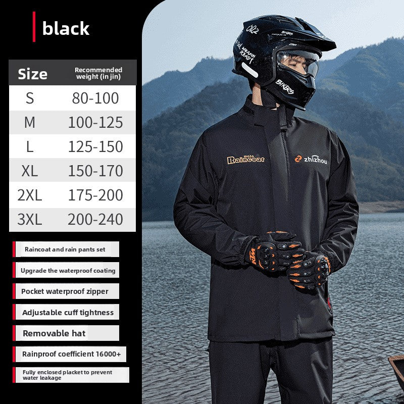 Special raincoat for delivery riders, rainproof and detachable design teemdrop
