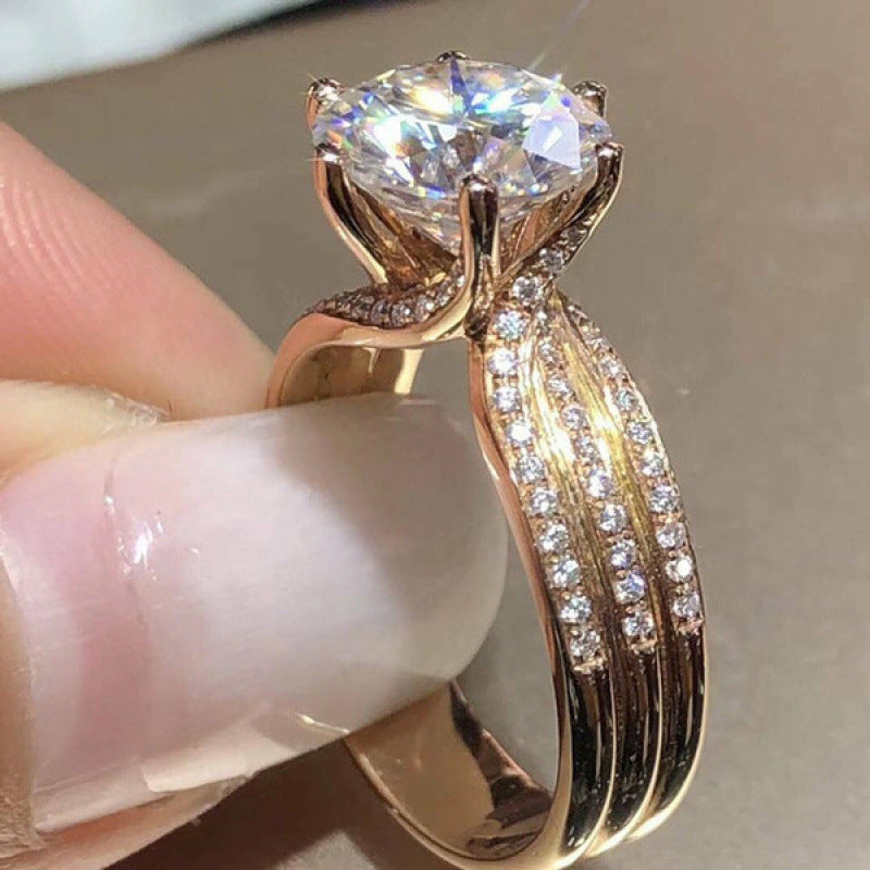 Classic Geometric Full Diamond Ring