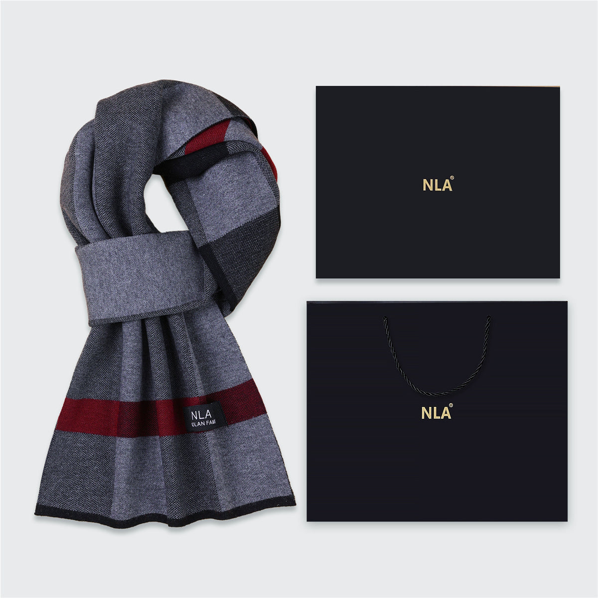 Men's Wool Scarf Men's Winter Warm Knitted Scarf teemdrop