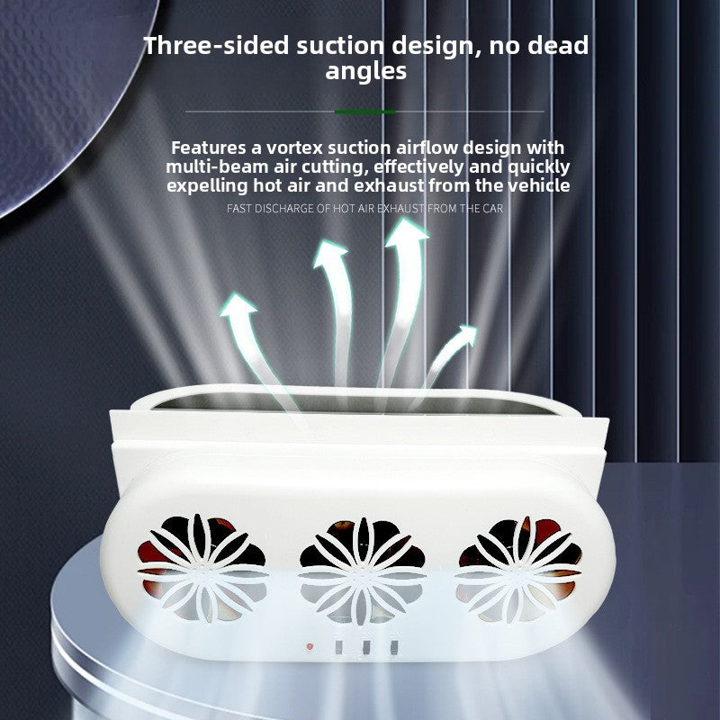 Solar USB Car Exhaust Fan Interior Air Circulator teemdrop