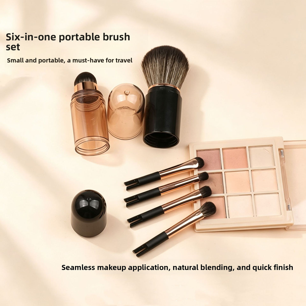 Capsule 6-in-1 Retractable Makeup Brush Set