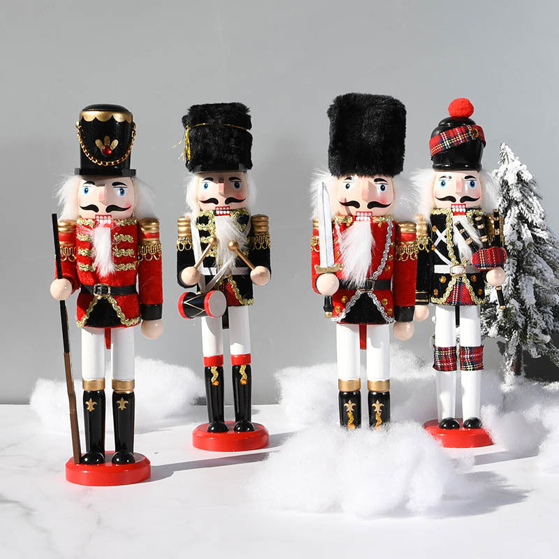Russian Soldier Nutcracker Wooden Decoration Doll