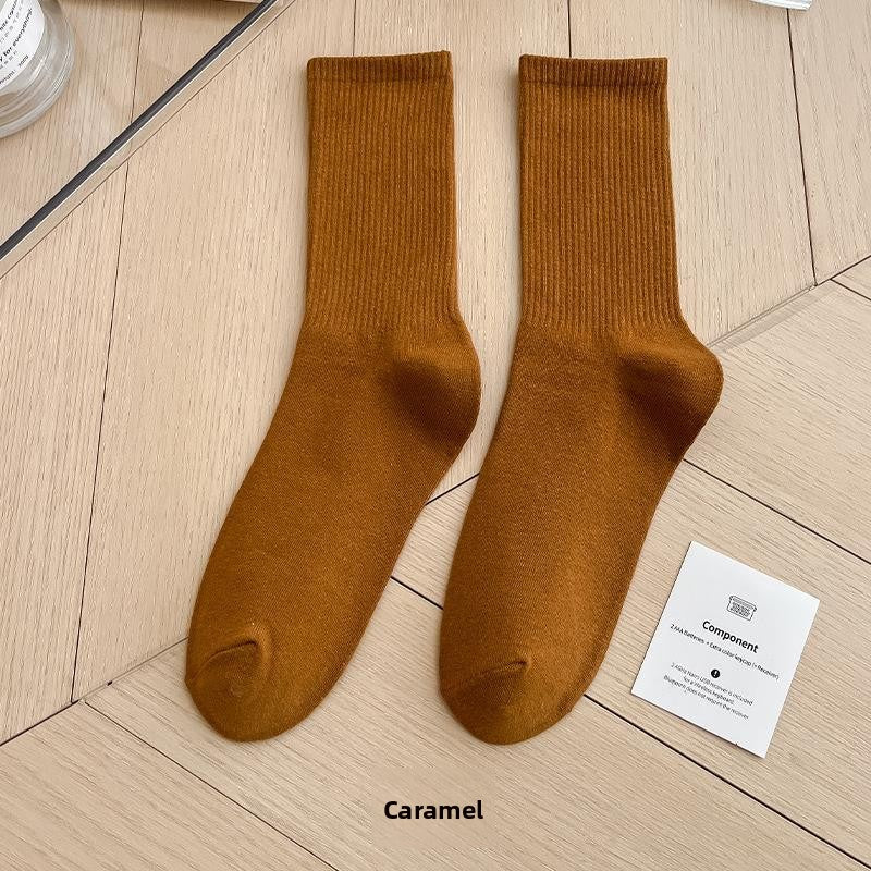 Unisex Combed Cotton Mid-Calf Socks teemdrop