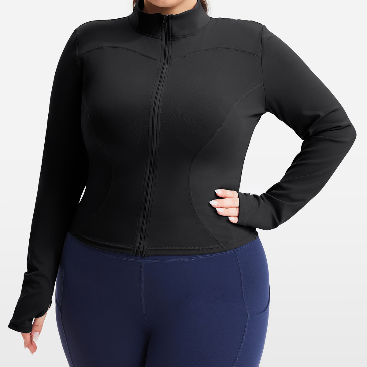 Womens High Elastic Sports Jacket