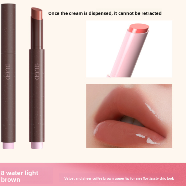 Film-Forming Solid Lip Gloss, Water-Glossy Mirror Finish, Long-Lasting Non-Transfer Plumping Lipstick Pen with Fine Shimmer teemdrop