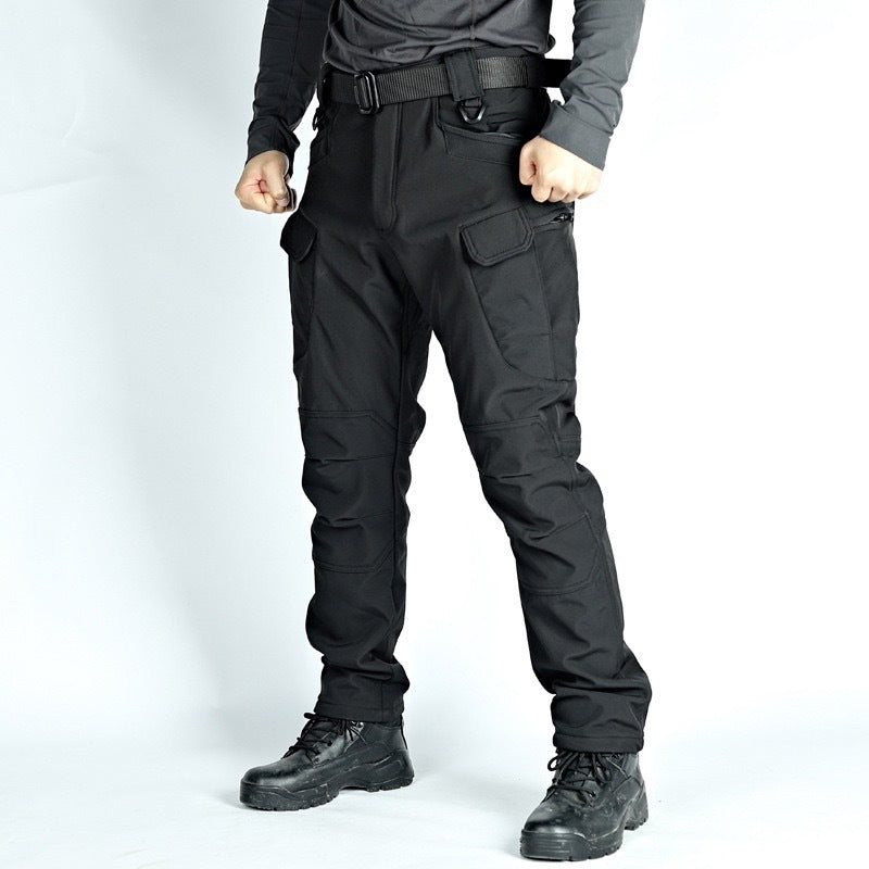 Men's Fleece Lined Waterproof Outdoor Hiking Pants, Warm Winter Insulated Snow Pant teemdrop