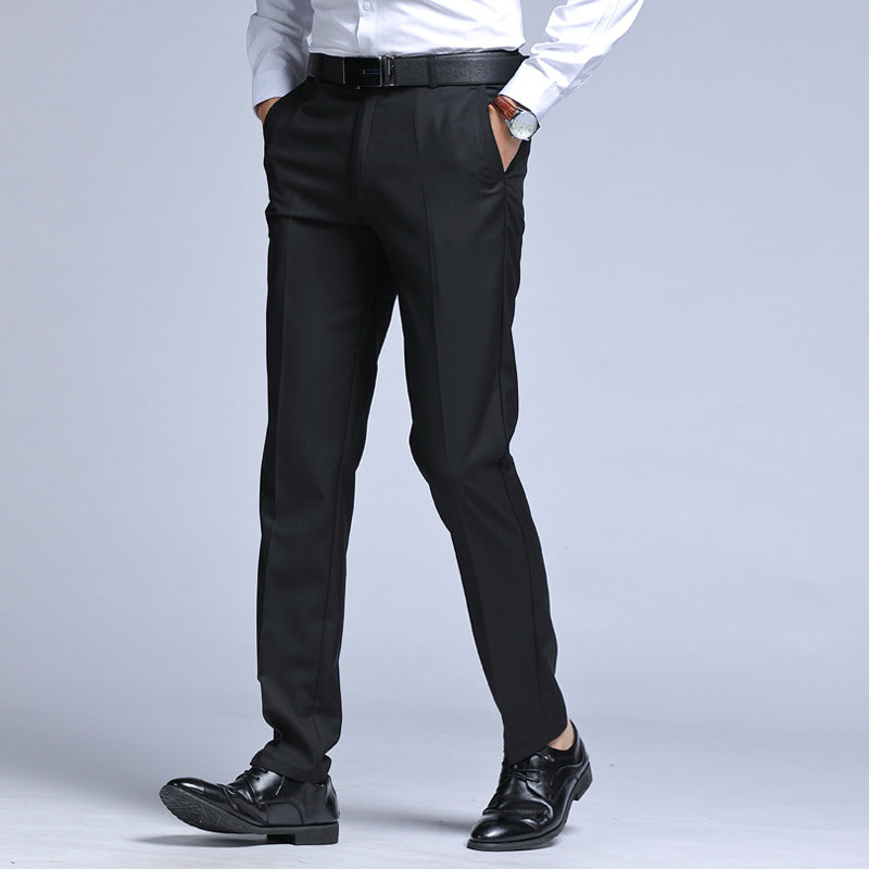 Men's business straight-leg suit trousers for spring and autumn