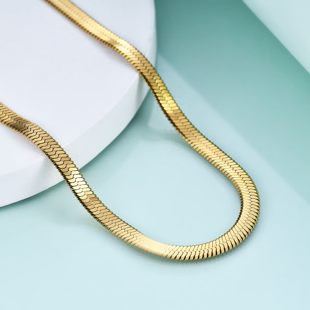 Snake bone chain necklace