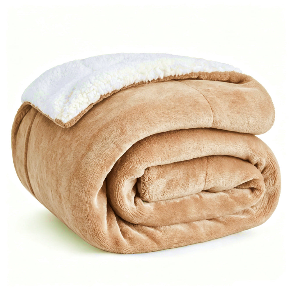 Double-Sided Warm Plush Flannel Blanket teemdrop
