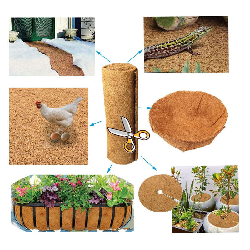 Natural coconut palm anti-dirt and grass climbing pet carpet teemdrop