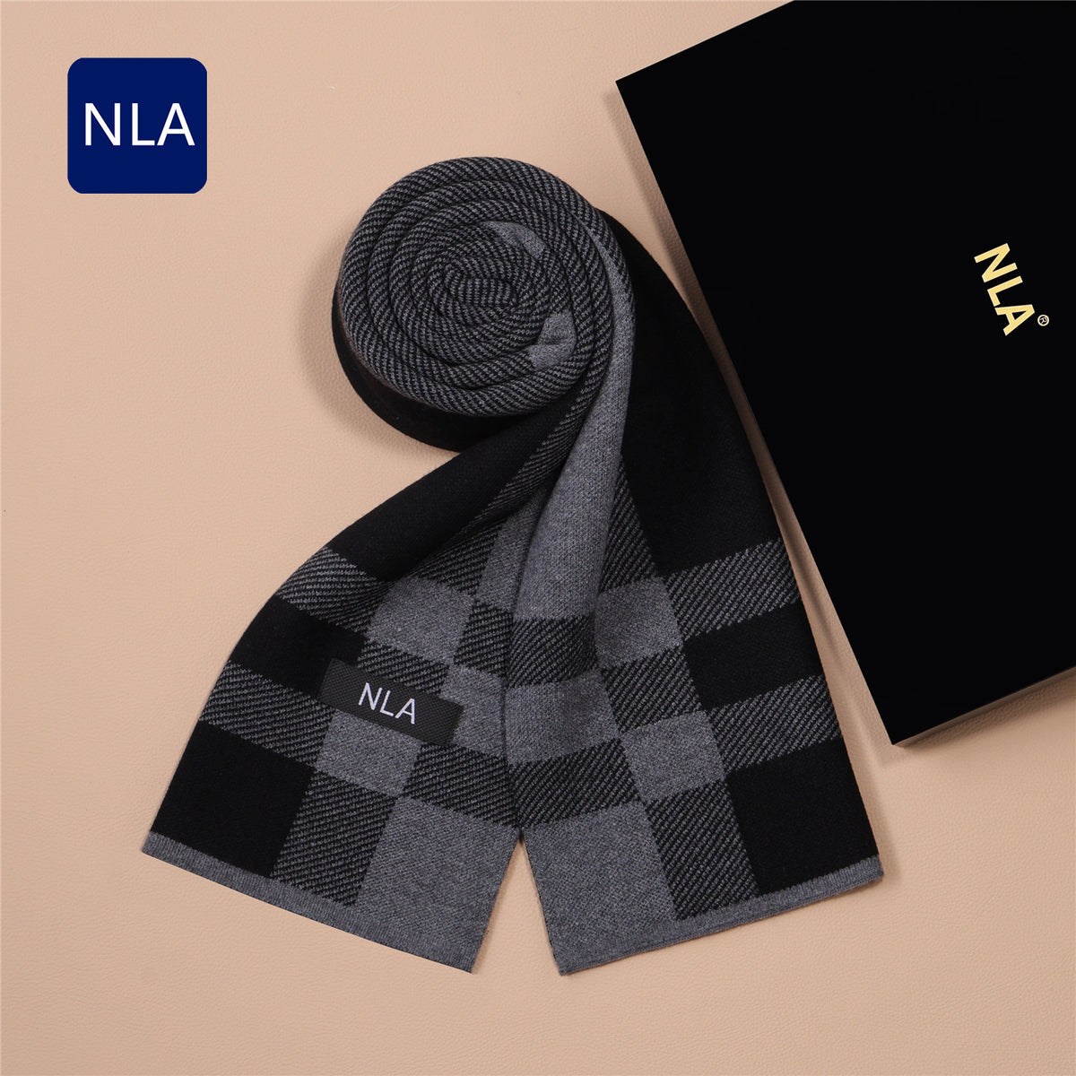 Men's Wool Scarf Men's Winter Warm Knitted Scarf teemdrop