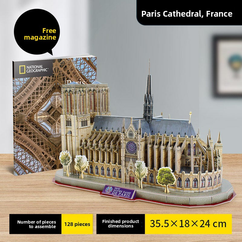 3D Paper Puzzle National Geographic World Architecture Model for Kids