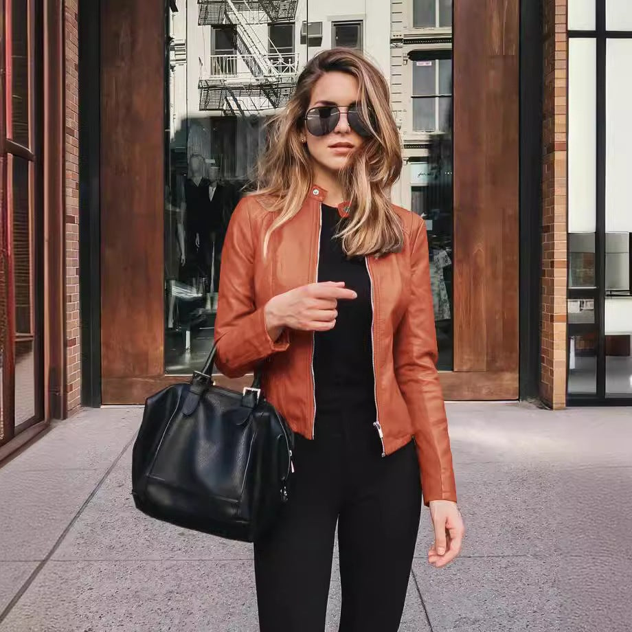 Womens PU Leather Jacket