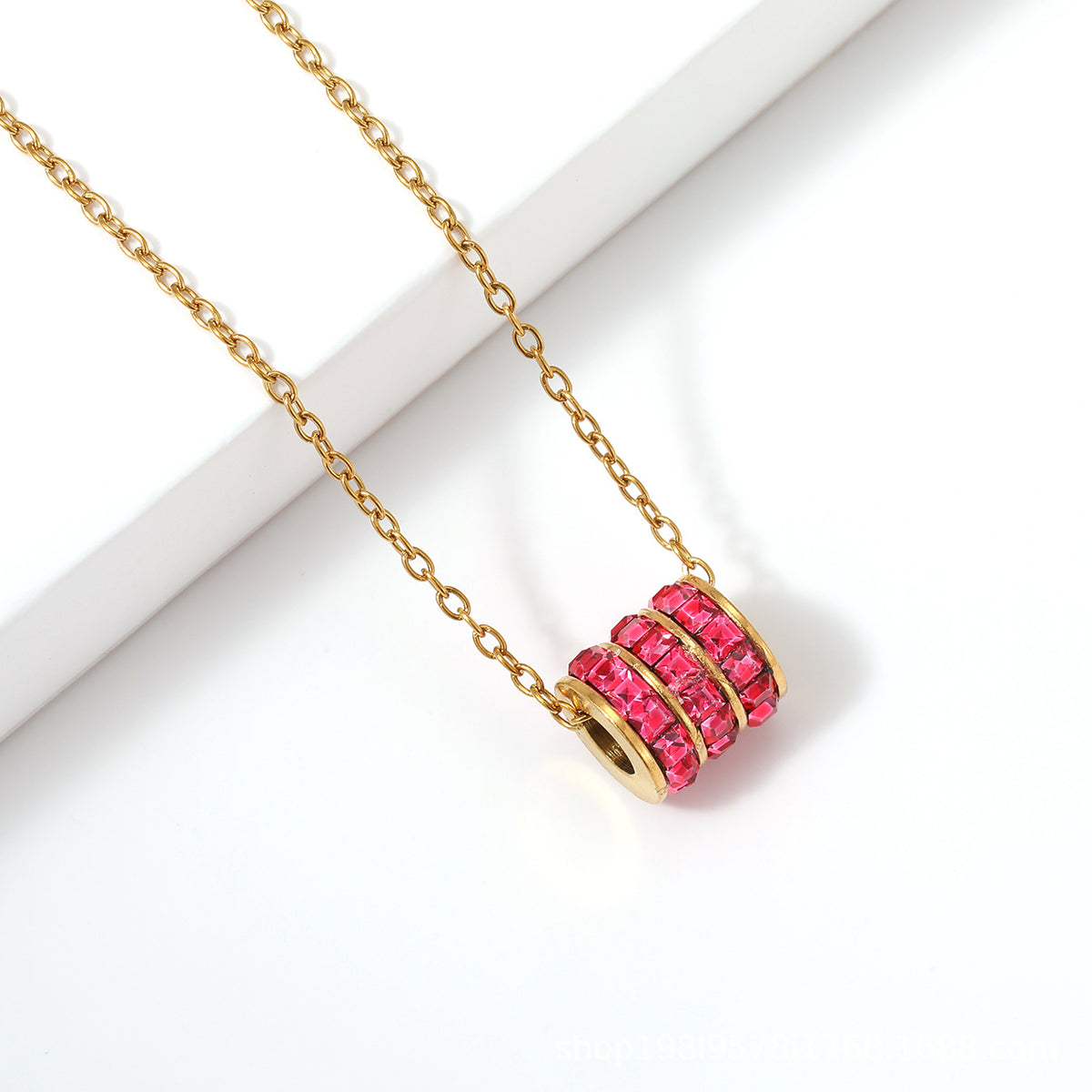 Birthstone Stainless Steel Adjustable Necklace