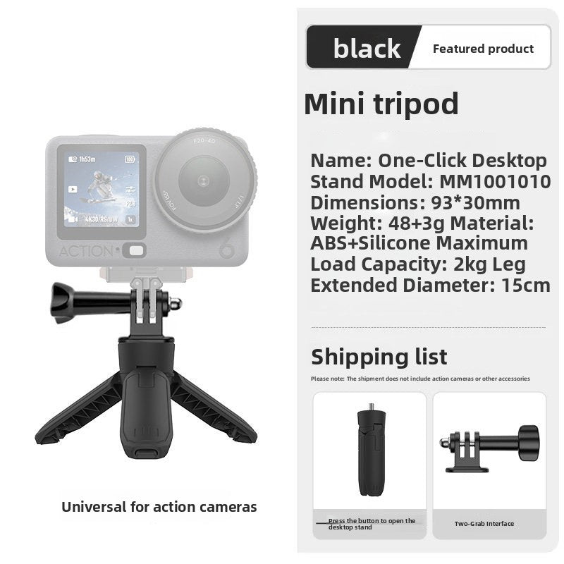 Mini One-Touch Open Tripod Stand for DJI Action Camera Pocket 4 Pro 3 teemdrop