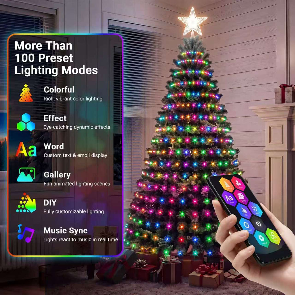 Programmable Remote Control LED Christmas Tree Lights
