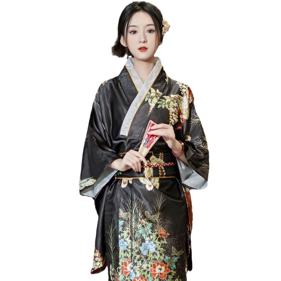 Women's Plus-Size Acetate Kimono Style Sleepwear Robe teemdrop