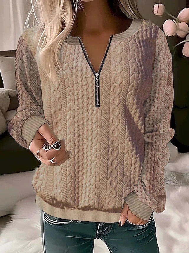 Women's Four-In-One Quilted Hooded Zipper Sweatshirt teemdrop