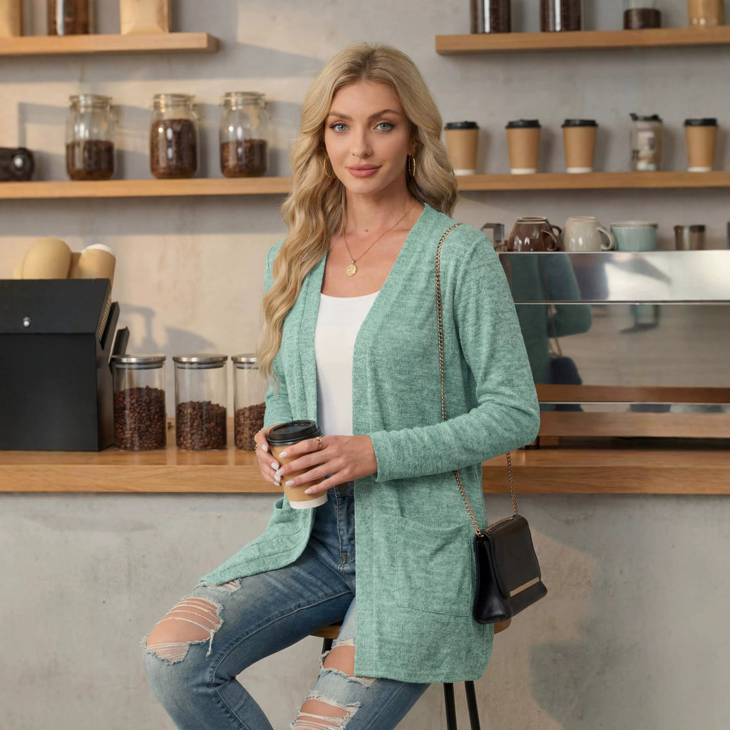 Long-sleeved knit sweater teemdrop