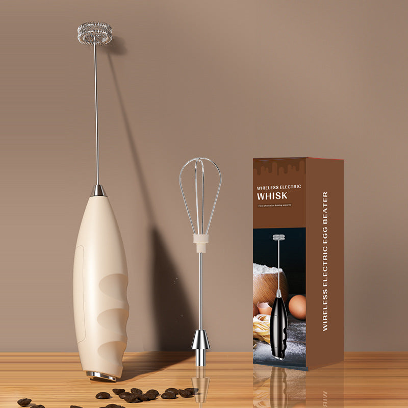 Handheld Electric Milk Frother Rechargeable Foam Maker teemdrop