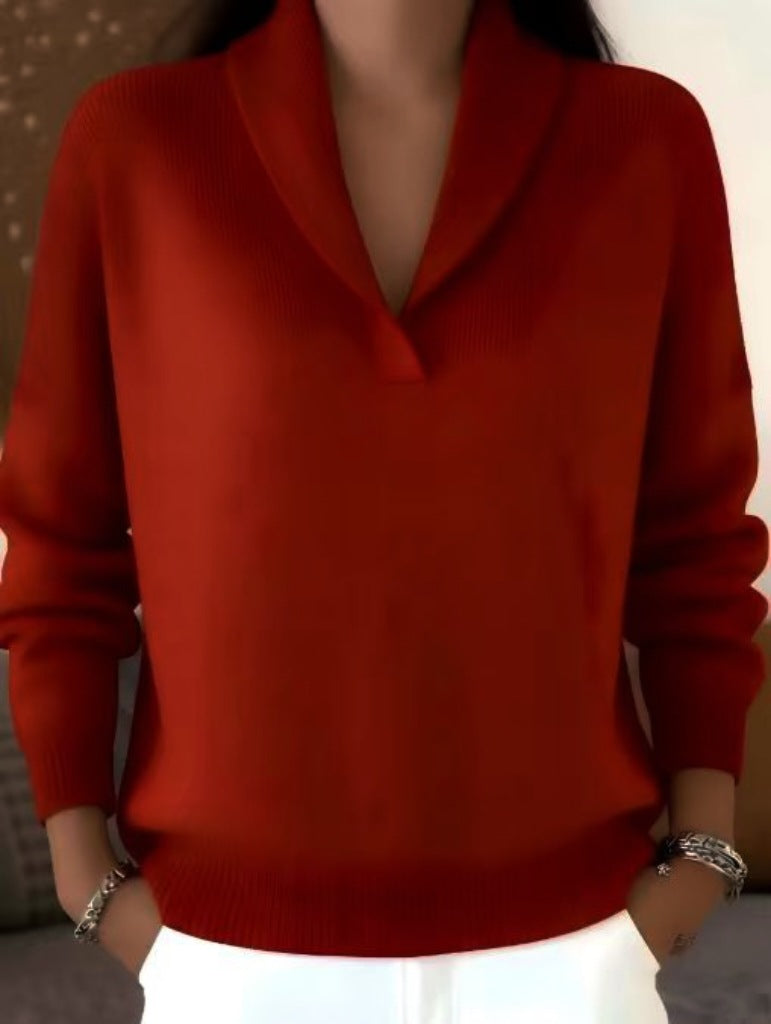 A new solid-color pullover loose top for autumn and winter