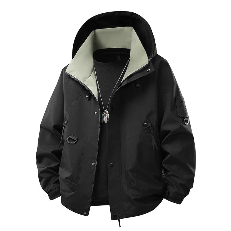 Mens Hooded Windproof Jacket