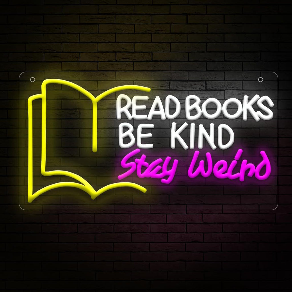 Dimmable LED Reading Neon Sign Wall Decor Light teemdrop