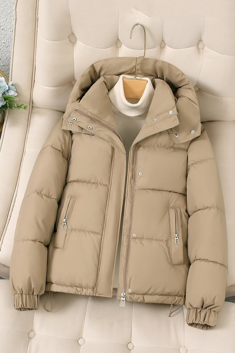 Women Winter Short Hooded Cotton Jacket teemdrop