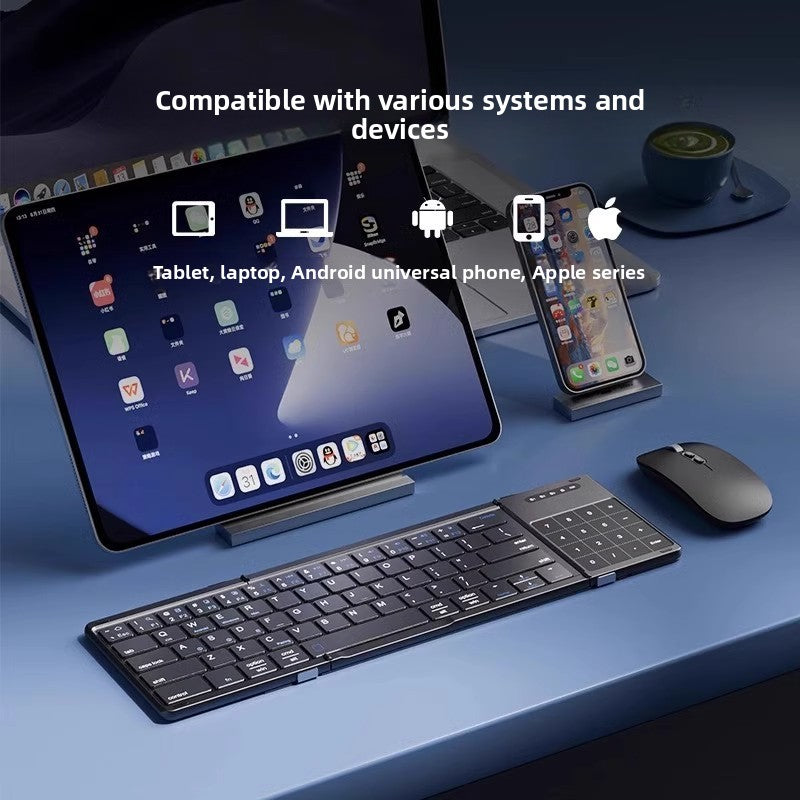 Wireless Folding Bluetooth Keyboard with Touchpad
