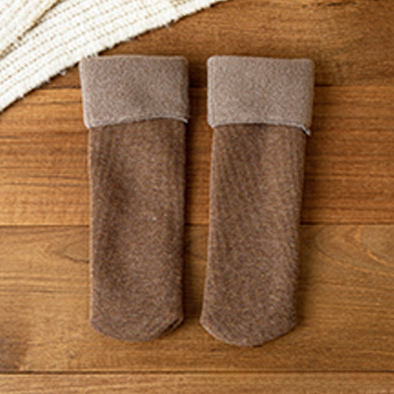 Fleece-Lined Thermal Winter Socks for Women