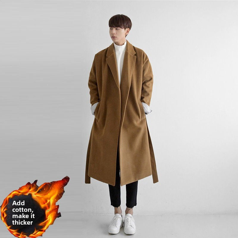 Men's Thickened Stand Collar Overcoat