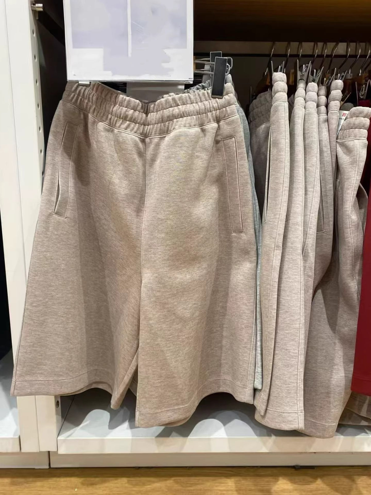 Men Women High Waist Elastic Waistband Cotton Blend Loose Fit Casual Sports Shorts teemdrop
