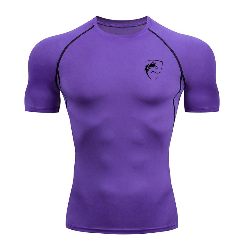 Men?s Compression Running T-Shirt Quick Dry Slim Fit Short Sleeve Gym Sportswear teemdrop