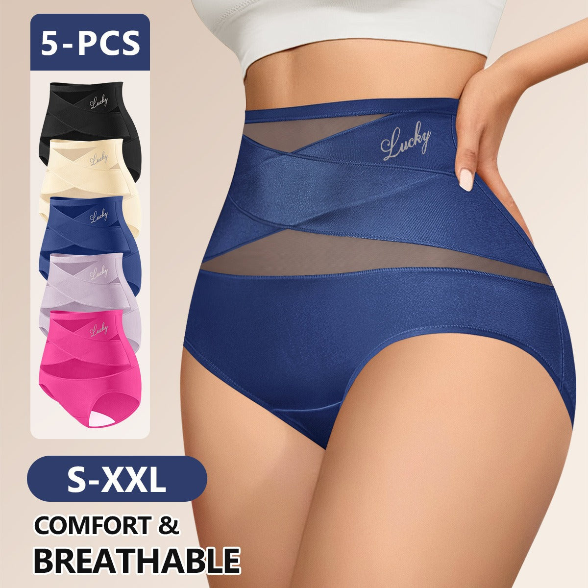 Women's high-waisted slimming and shaping pants