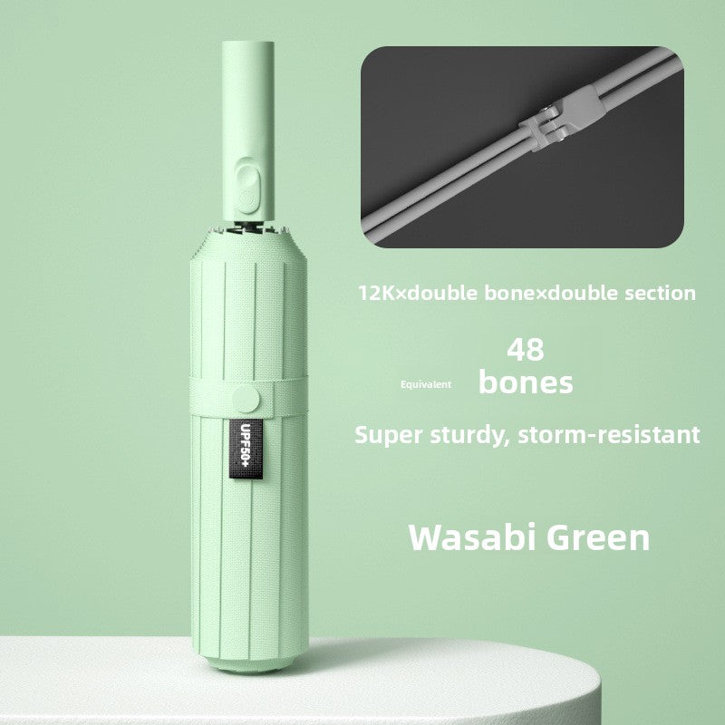 Automatic Folding Umbrella with Sun Rain Protection
