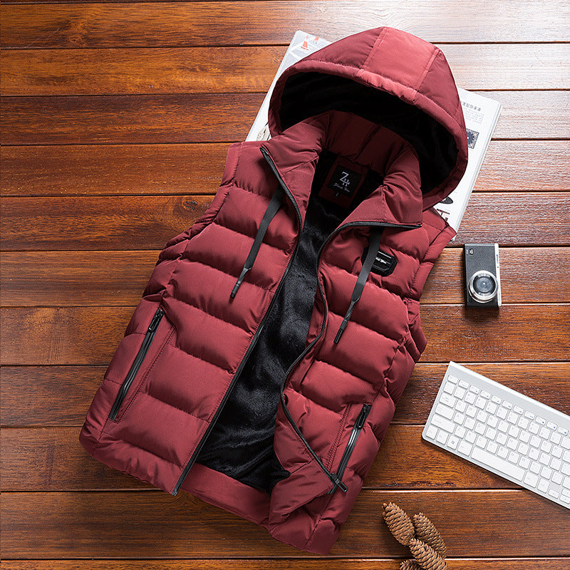 Mens Fleece-Lined Cotton Vest