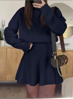 Elegant knitted two-piece sportswear set teemdrop